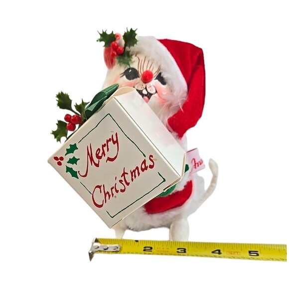 Vtg Annalee‎ Mobilitee Santa Mouse w/Gift 1994 Made in USA 6" Rare - Picture 9 of 10